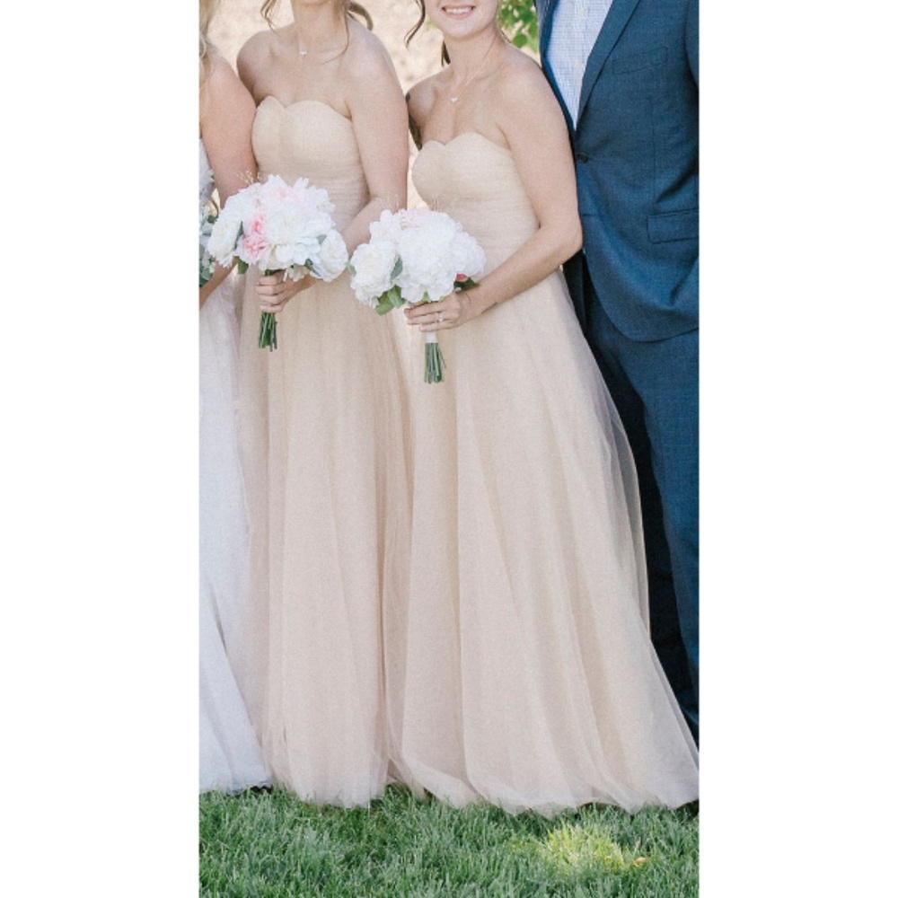 Azazie Lola Dress in Champagne - Picture 2 of 5
